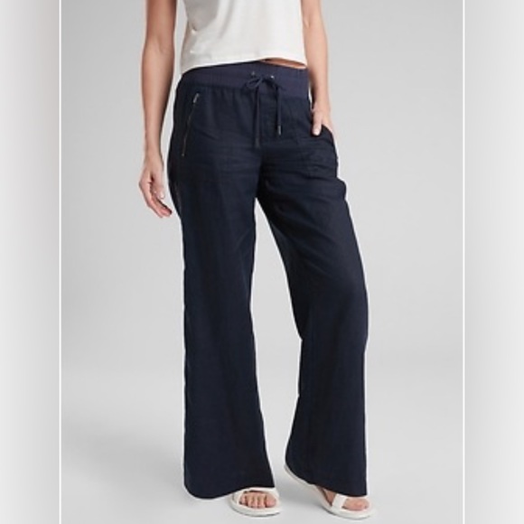 Athleta Pants - athleta women’s navy blue pants us 8 L44-12